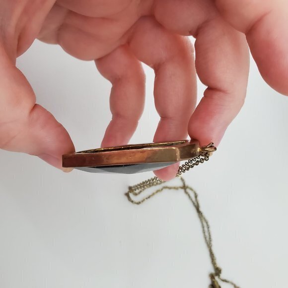 Pendant Black Necklace Sparkle Glitter Chain Facet - Picture 5 of 8